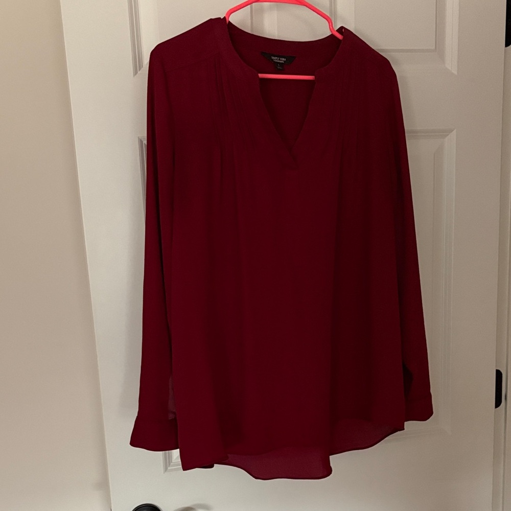 Women's Burgundy Blouse